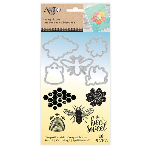 Art-C - Die and Clear Acrylic Stamp Set - Bee Sweet