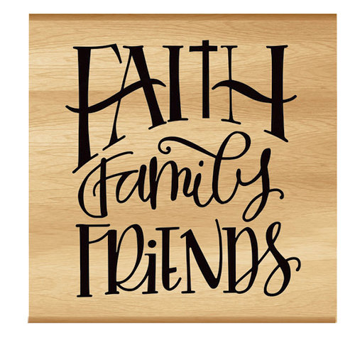 Momenta - Wood Mounted Stamps - Faith Family Friend