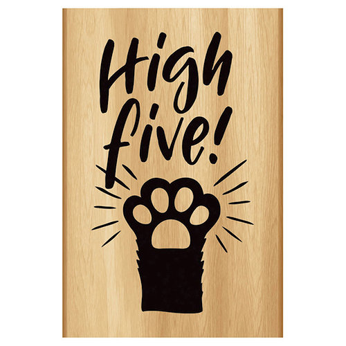 Momenta - Wood Mounted Stamps - High Five Paw