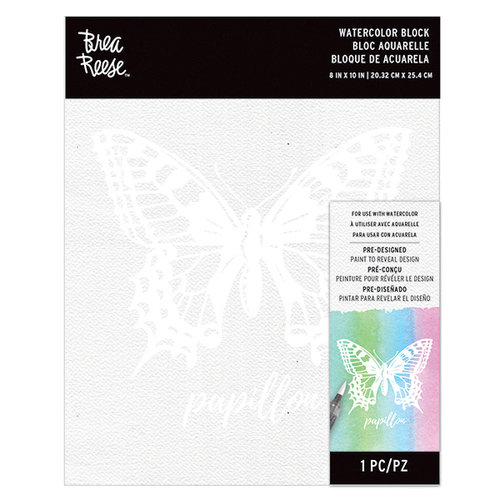 Brea Reese - Watercolor Block - 8 x 10 - Papillon