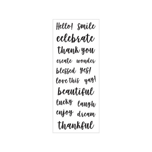 Momenta - Clear Acrylic Stamps - Hello, Smile, Celebrate