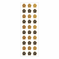 Momenta - Wood Stickers with Foil Accents - Mini Heart Paw Print