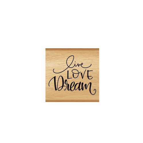 Momenta - Wood Mounted Stamps - Live Love Dream