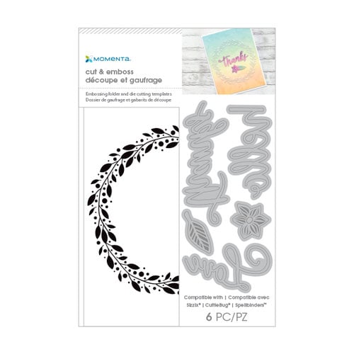 Momenta - Cut and Emboss Template - Floral Wreath