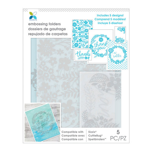 Momenta - Embossing Folders - Thank You Floral