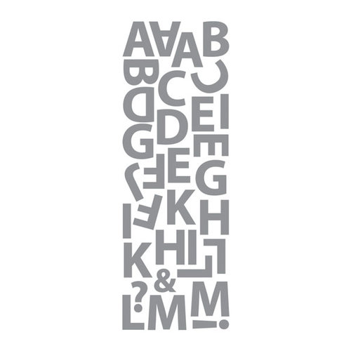 Momenta - Crimped Alphabet Stickers - Silver Foil