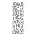 Momenta - Crimped Alphabet Stickers - Silver Foil