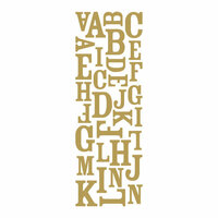 Momenta - Puffy Alphabet Stickers - Gold Foil