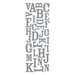 Momenta - Puffy Alphabet Stickers - Silver Foil