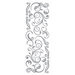 Momenta - Puffy Stickers with Foil Accents - Silver Flourish