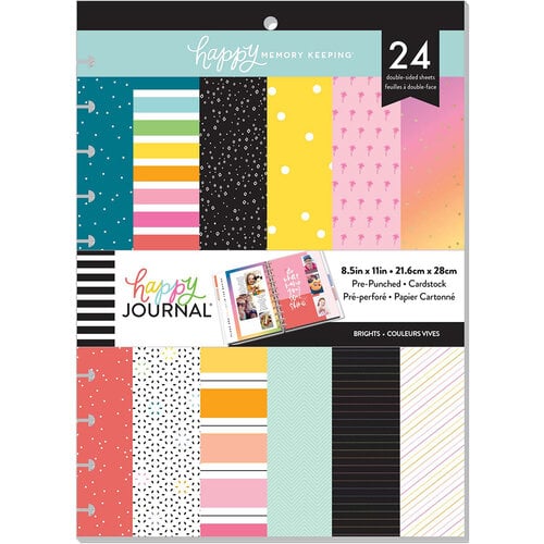 Me and My Big Ideas - Happy Memory Keeping Collection - Big Planner - Add-Ons - Pre-Punched Cardstock Pages - Bright Colors
