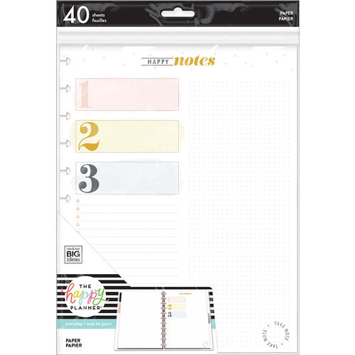 Me and My Big Ideas - Happy Planner Collection - Big Planner - Add-Ons - Fill Paper - Happy Notes