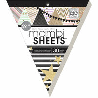 Me and My Big Ideas - MAMBI Sheets - Banner Paper Pad with Glitter Accents - Gold Rush