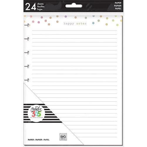 Me and My Big Ideas - Create 365 Collection - Planner - Fill Paper with Foil Accents - Lined - Happy Notes