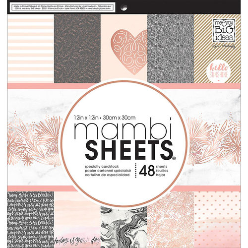 Me and My Big Ideas - MAMBI Sheets - 12 x 12 Paper Pad - Rose Gold