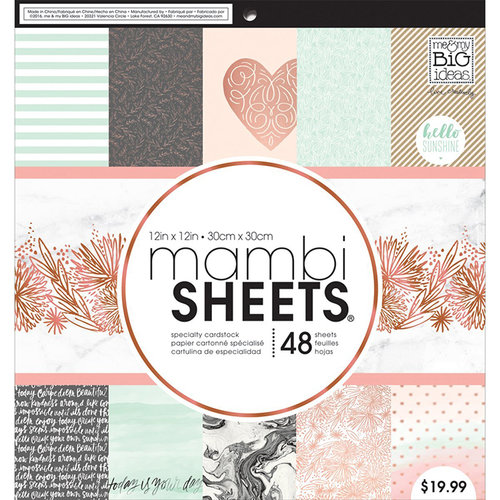 Me and My Big Ideas - MAMBI Sheets - 12 x 12 Paper Pad - Rose Marble