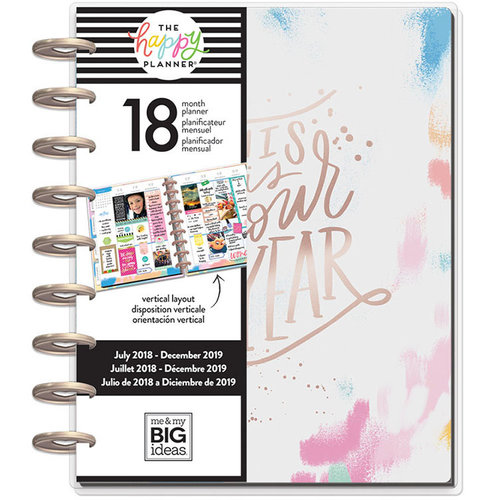 Me and My Big Ideas - Create 365 Collection - Planner - Brushy Brights - July 2018 to December 2019