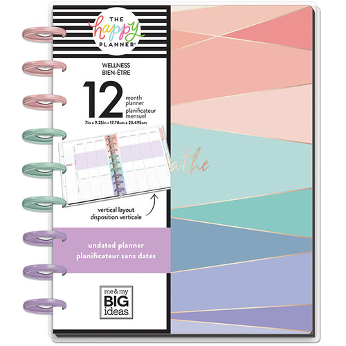 Me and My Big Ideas - Happy Planner Collection - Planner - Classic Undated - Wellness