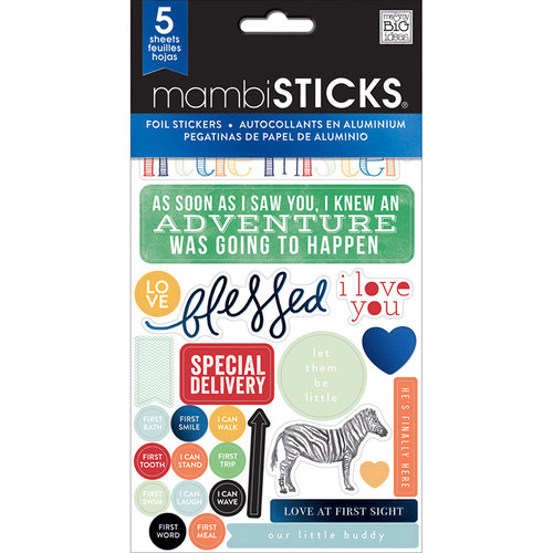Me and My Big Ideas - MAMBI Sticks - Cardstock Stickers - Be Little - Baby Boy
