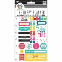 Me and My Big Ideas - Create 365 Collection - Planner - Embellished Stickers with Foil Accents - Happy - Brights