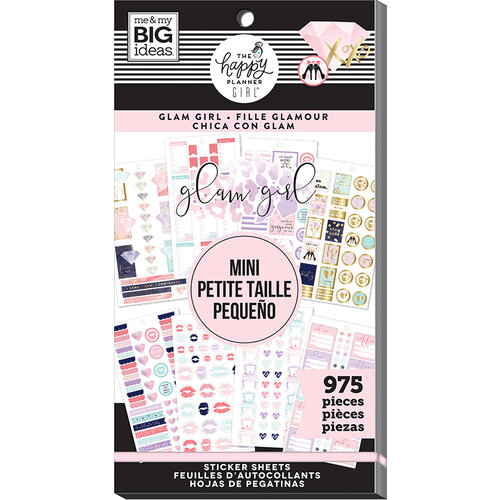 Me and My Big Ideas - Glam Girl Collection - Planner - Mini - Stickers - Value Pack with Foil Accents