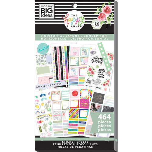 Me and My Big Ideas - Happy Planner Collection - Planner - Stickers - Horizontal with Foil Accents