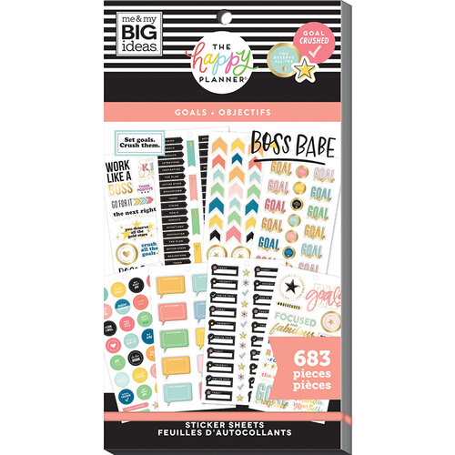 Me and My Big Ideas - Happy Planner Collection - Planner - Stickers - Value Pack - Goals