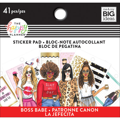 Me and My Big Ideas - Happy Planner Collection - Planner - Tiny Sticker Pad Boss Babe with Foil Accents
