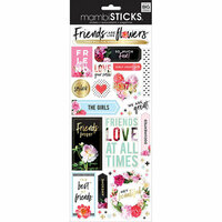 Me and My Big Ideas - MAMBI Sticks - Cardstock Stickers - Friends are Like Flowers with Foil Accents