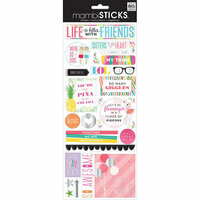 Me and My Big Ideas - MAMBI Sticks - Cardstock Stickers - Life is Better with Friends with Foil Accents