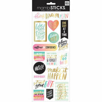Me and My Big Ideas - MAMBI Sticks - Cardstock Stickers - Think Dream Plan with Foil Accents