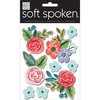 Me and My Big Ideas - Soft Spoken - 3 Dimensional Stickers - Painted Flowers