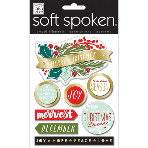Me and My Big Ideas - Soft Spoken - Christmas - 3 Dimensional Stickers - Merriest Holiday