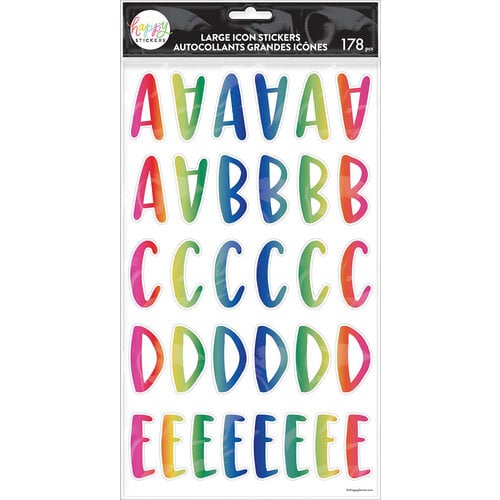 Me and My Big Ideas - Alphabet Stickers - Large Icon - Round Marker Rainbow Foil