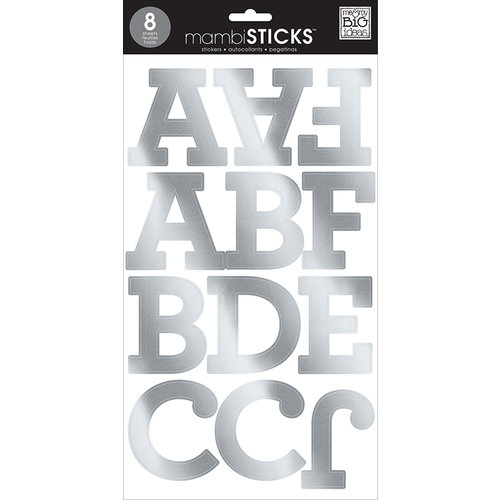 Me and My Big Ideas - MAMBI Sticks - Large Alphabet Stickers - Aurora - Silver Foil