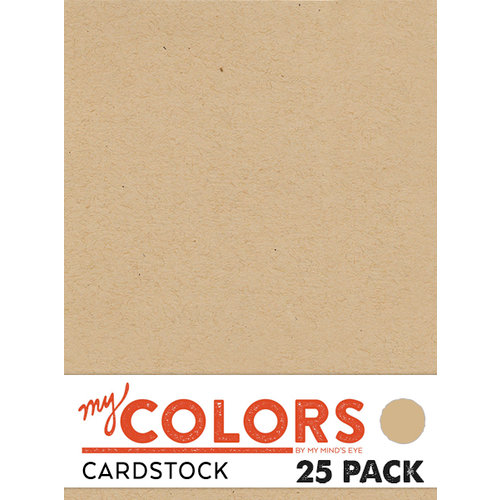 My Colors Cardstock - By PhotoPlay - 8.5 x 11 Classic Cardstock Pack - Kraft - 25 Pack