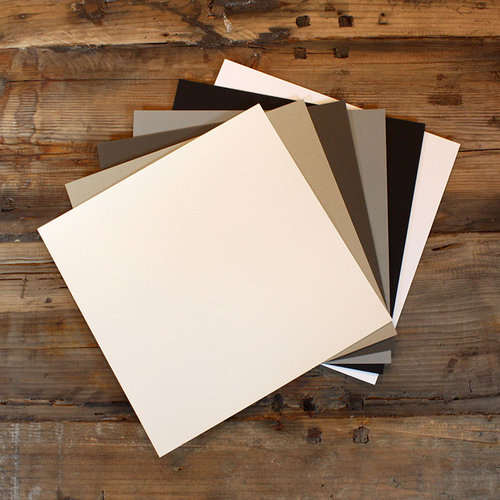 My Colors Cardstock - By PhotoPlay - 12 x 12 Heavyweight Cardstock Pack - Smooth Finish - Neutral Colors - 18 Pack