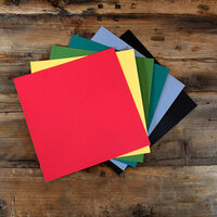 My Colors Cardstock - My Minds Eye - 12 x 12 Heavyweight Cardstock Pack - Smooth Finish - Dark Colors 1 - 18 Pack