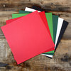 My Colors Cardstock - My Minds Eye - 12 x 12 Canvas Cardstock Pack - Holiday Colors 1 - 18 Pack