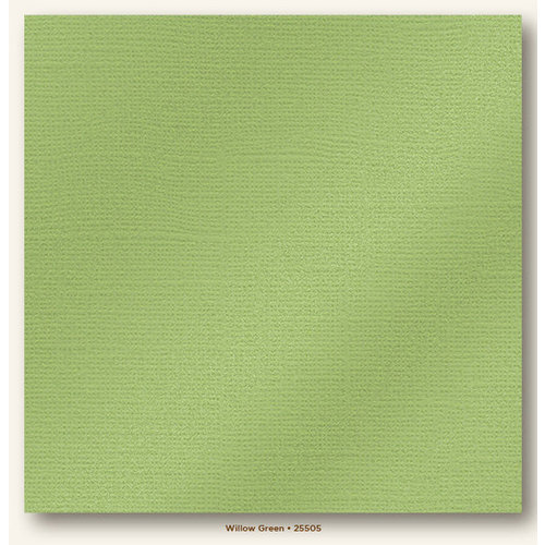 My Colors Cardstock - My Minds Eye - 12 x 12 Glimmer Cardstock - Willow Green