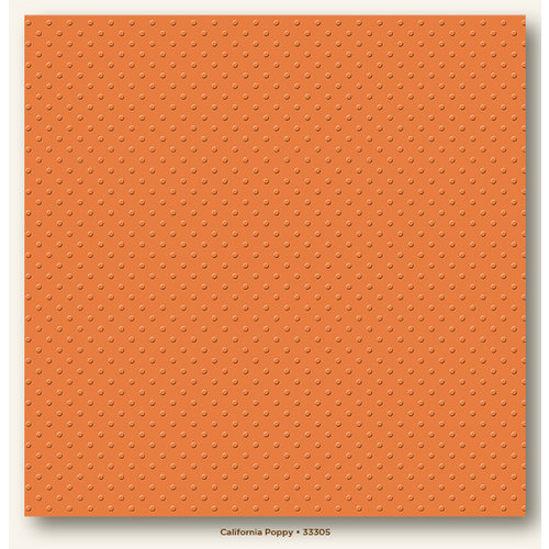 My Colors Cardstock - My Minds Eye - 12 x 12 Mini Dots Cardstock - California Poppy