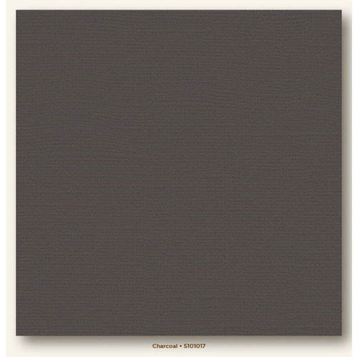 My Colors Cardstock - My Minds Eye - 12 x 12 Canvas Cardstock - Charcoal