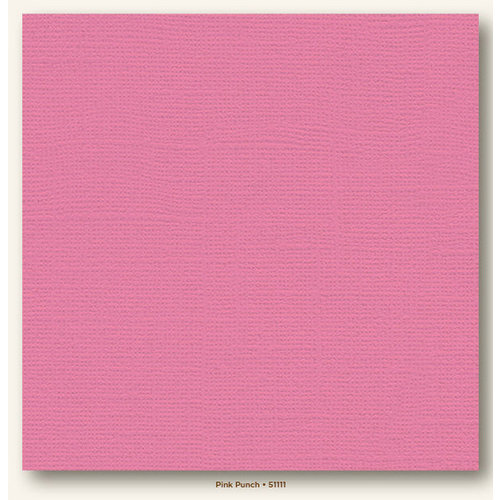 My Colors Cardstock - My Minds Eye - 12 x 12 Canvas Cardstock - Pink Punch