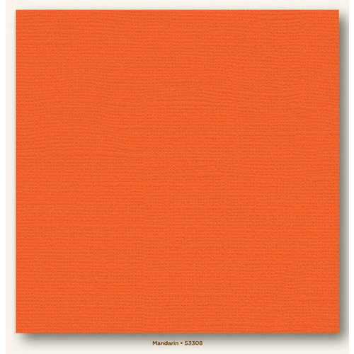 My Colors Cardstock - My Minds Eye - 12 x 12 Canvas Cardstock - Mandarin