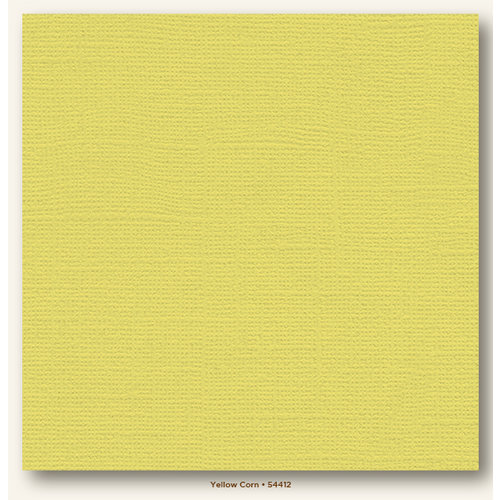 My Colors Cardstock - My Minds Eye - 12 x 12 Canvas Cardstock - Yellow Corn