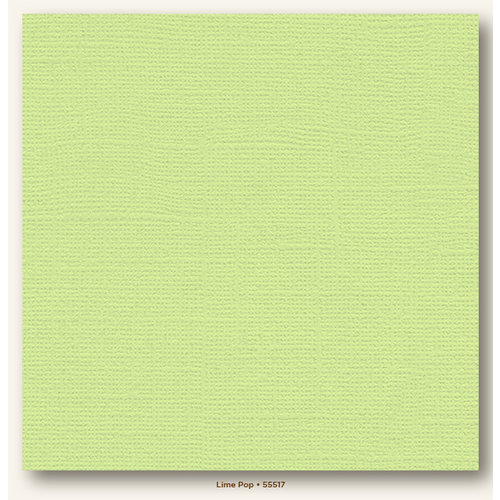 My Colors Cardstock - My Minds Eye - 12 x 12 Canvas Cardstock - Lime Pop