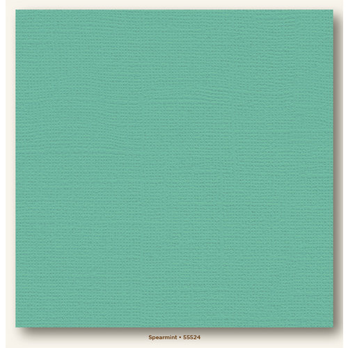 My Colors Cardstock - My Minds Eye - 12 x 12 Canvas Cardstock - Spearmint