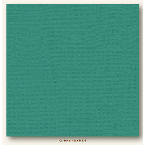 My Colors Cardstock - My Minds Eye - 12 x 12 Canvas Cardstock - Caribbean Sea