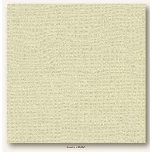 My Colors Cardstock - My Minds Eye - 12 x 12 Canvas Cardstock - Muslin