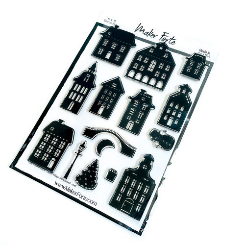 Maker Forte - Christmas - Clear Photopolymer Stamps - Dutch Village ...